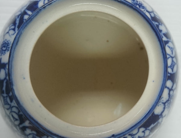 Antique blue white teapot.