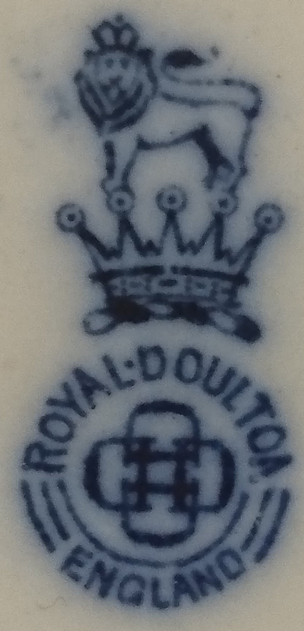 Antique blue white teapot.