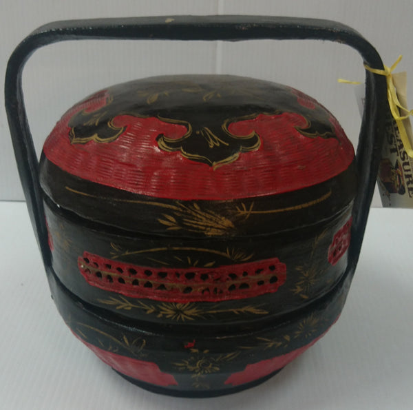 #3-5 Oriental bride’s basket. Black/Red/Gold