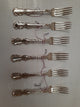 Set of 6 Antique Sterling TC Tanke Dinner Forks